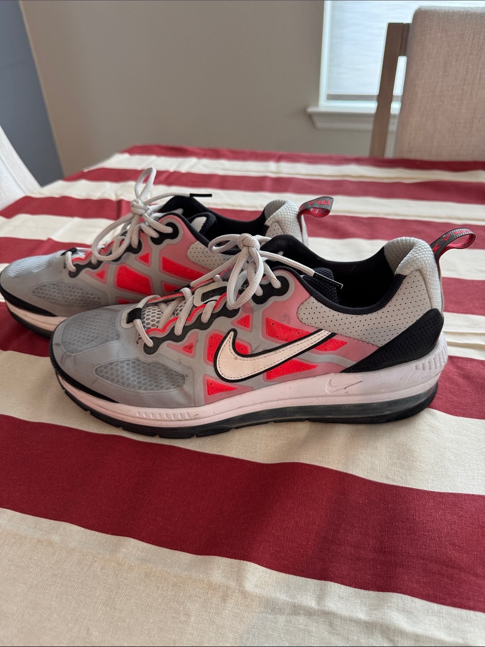 Nike Mens Air MaxGenome Gray and Red DC9410-001